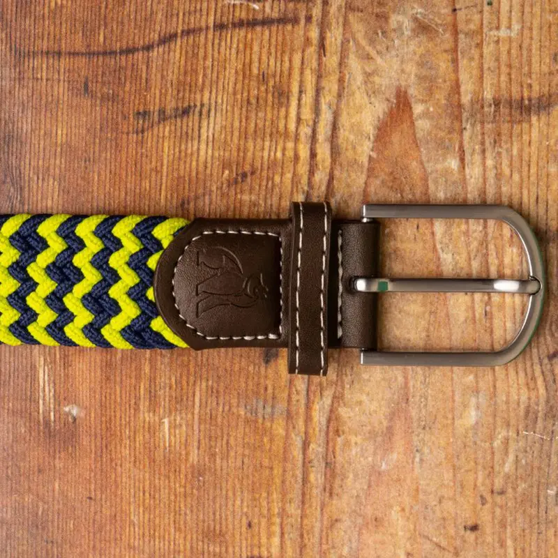 Woven Belt - Lime Green Zigzag 2