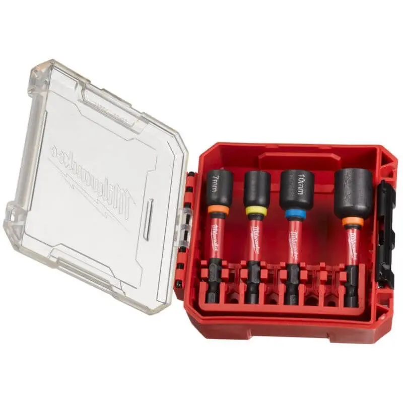 Milwaukee SHOCKWAVE Impact Duty Magnetic Nut Driver 4 piece set 1