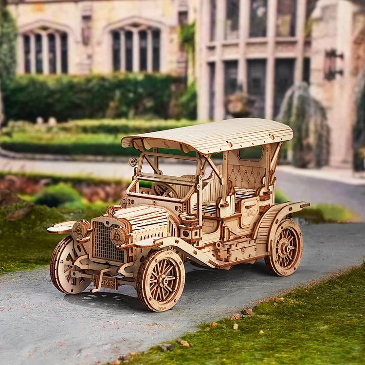 Vintage Car 3D Wooden Model Puzzle Building Kit 0
