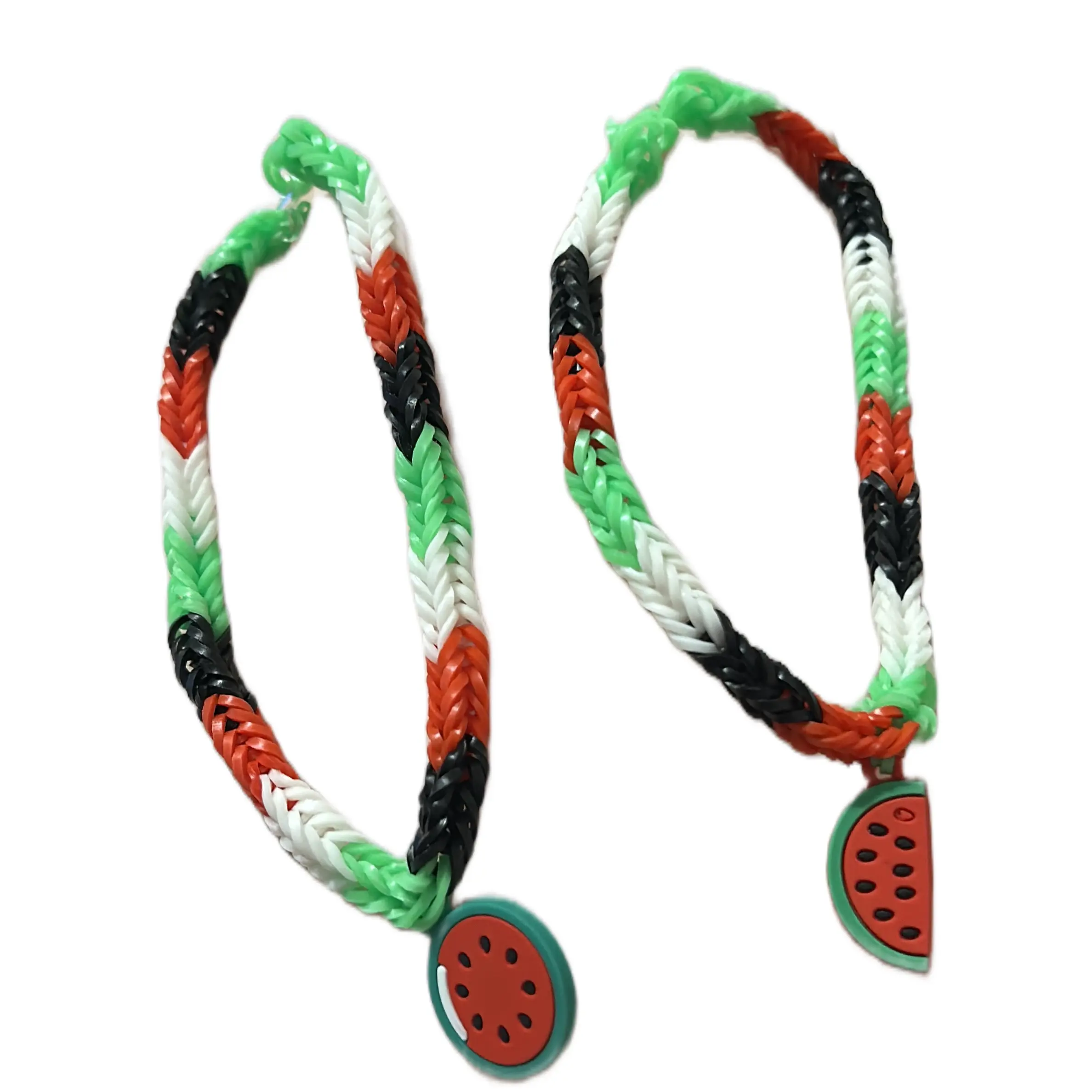 Watermelon loomband bracelets