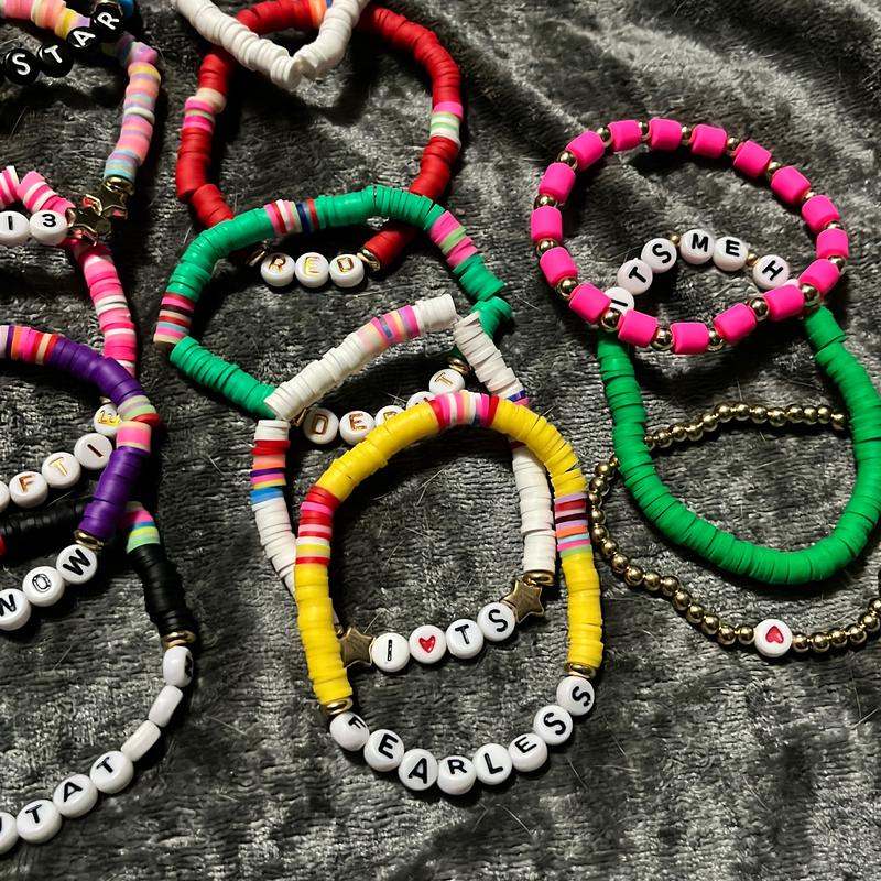 Taylor swift era tour friendship bracelet (FREE BRACELET GIFT WITH EVERY 2 BRACELETS PURCHASED)BUY 2 receive 3,buy 4 receive 6 bracelets!!!! 4