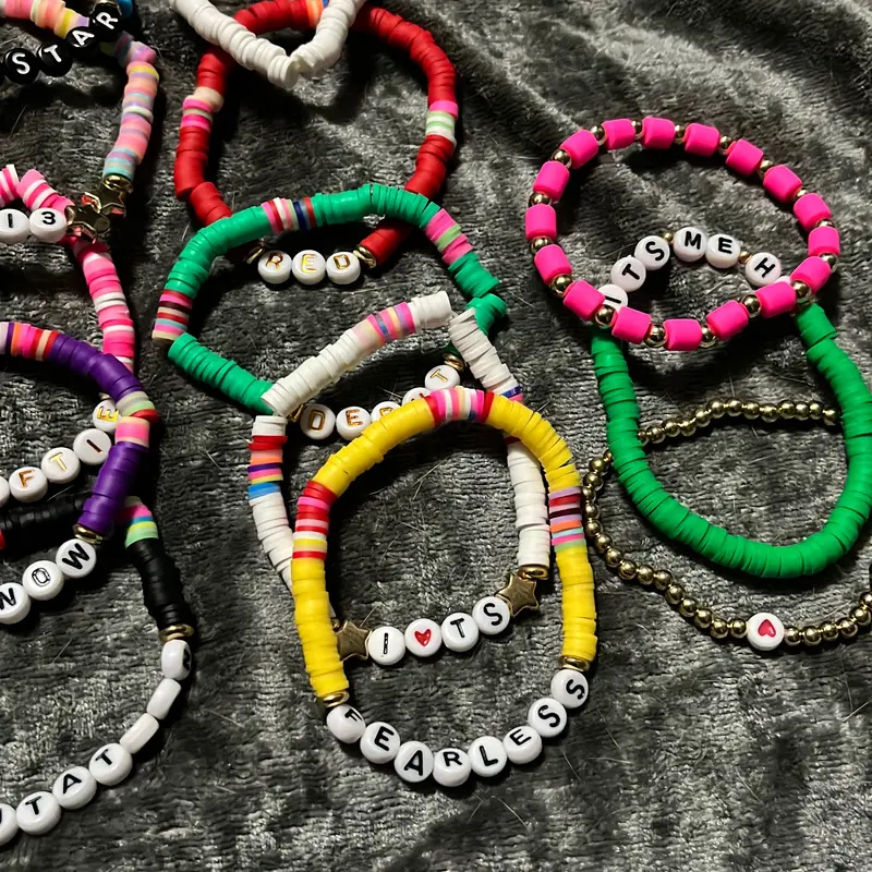 Taylor swift era tour friendship bracelet (FREE BRACELET GIFT WITH EVERY 2 BRACELETS PURCHASED)BUY 2 receive 3,buy 4 receive 6 bracelets!!!! 4