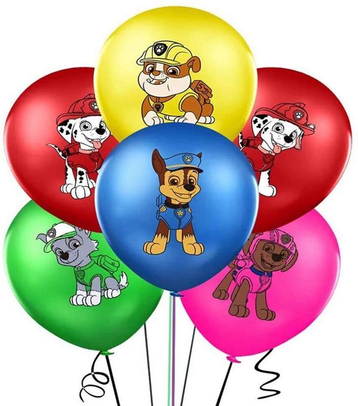New Design Paw Patrol Balloon Set Happy Birthday Banner Colourful Hanging Birthday Bunting Cartoon Cake Toppers Decoration Chase Sky Marshall Balloons 4
