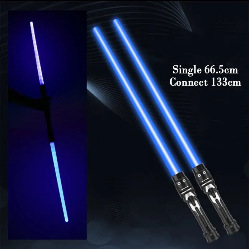 Glow Swords - 66cm LED Toy with Connected Turns 133cm - Perfect Toy for Kids 3