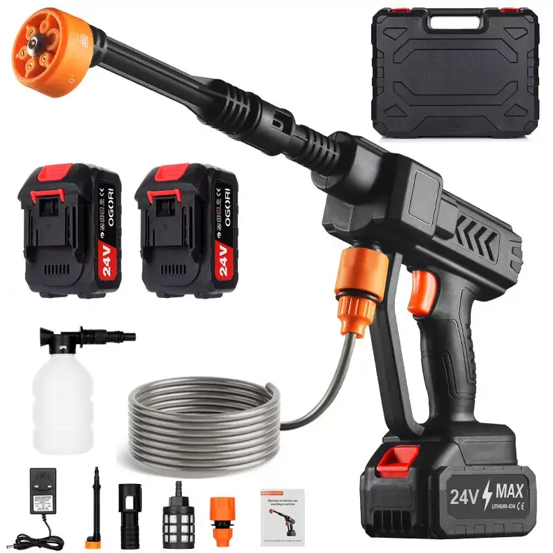 Portable Cordless Car High Pressure Washer Jet Water Wash Cleaner Gun +2 Battery jet  wash pressure  washer power  washer portable  car