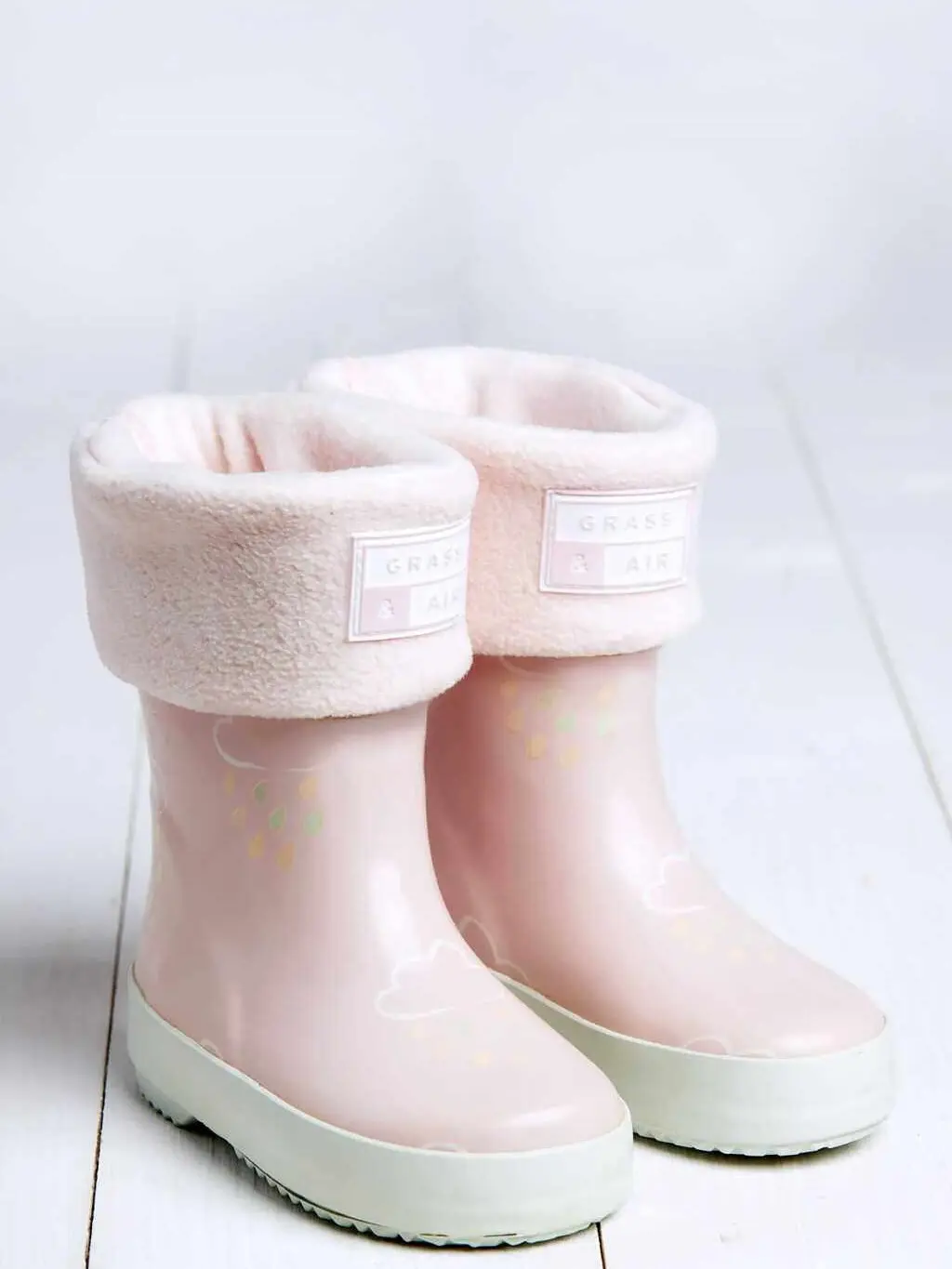 Baby Pink Kids Welly Socks - Cosiest Super Soft Fleece