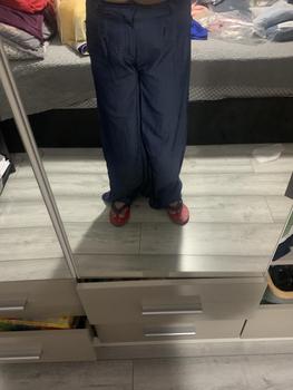 Product Review of Women's Plain Belted Button Fly Wide Leg Denim Pants, Elegant Casual Pocket Trousers for Spring & Fall, Women's Bottoms for Daily Wear from u**8 0
