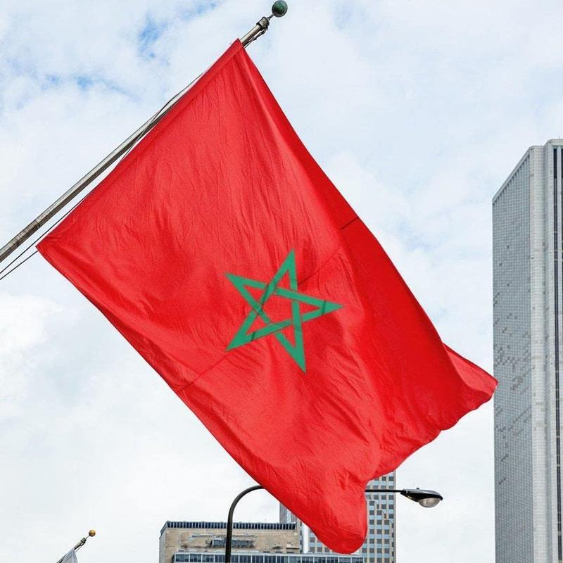 Morocco National Flags Events Pub BBQ Decorations for Rugby Cricket Football Sports 2023 World Cup Banner 5 X 3ft 2