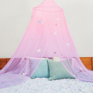 Butterfly Ombré Bed Canopy for Kids - Soft and Cozy