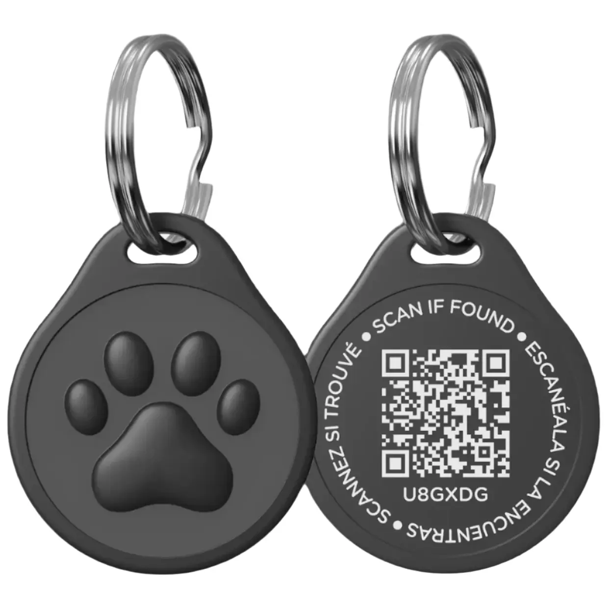 Petz Pawz Supplies QR code Tag-Black