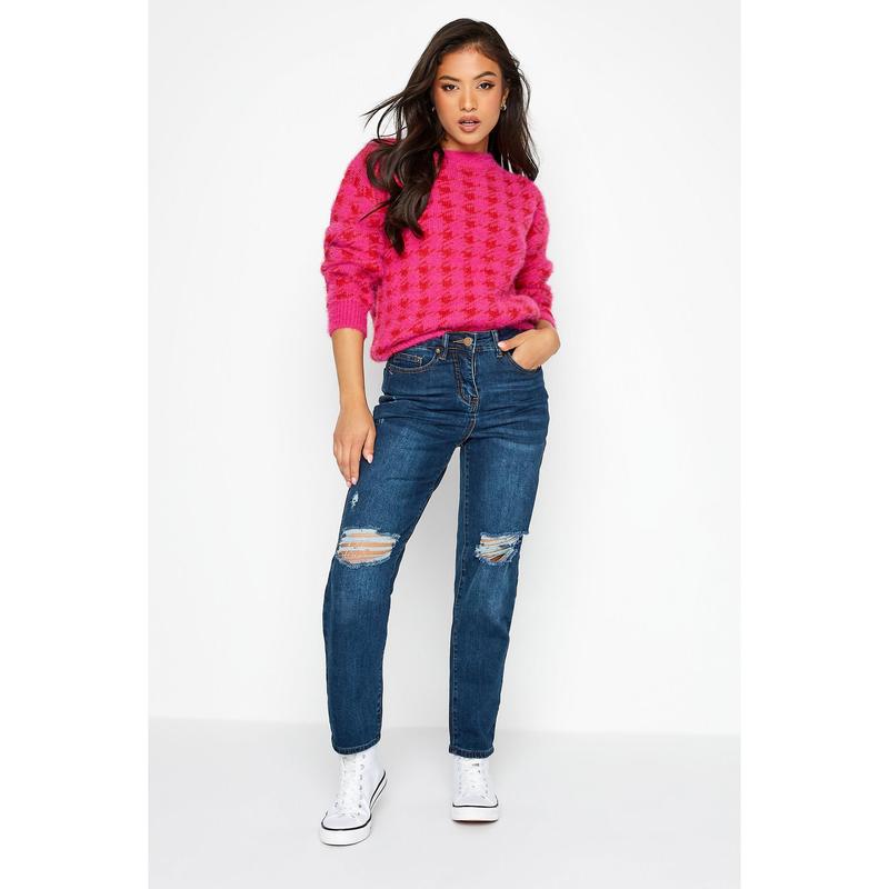 PixieGirl Blue Distressed Mom Jeans 2