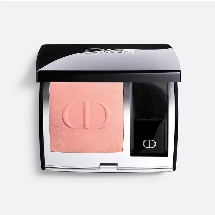 Dior blush n100 nude apricot color, matte and fine shimmer, enhances complexion