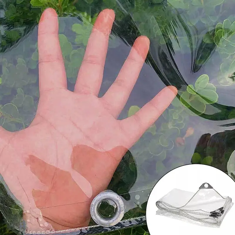 430gsm Clear Tarpaulin Heavy Duty PVC Waterproof Ground Cover Tarp Sheet 7