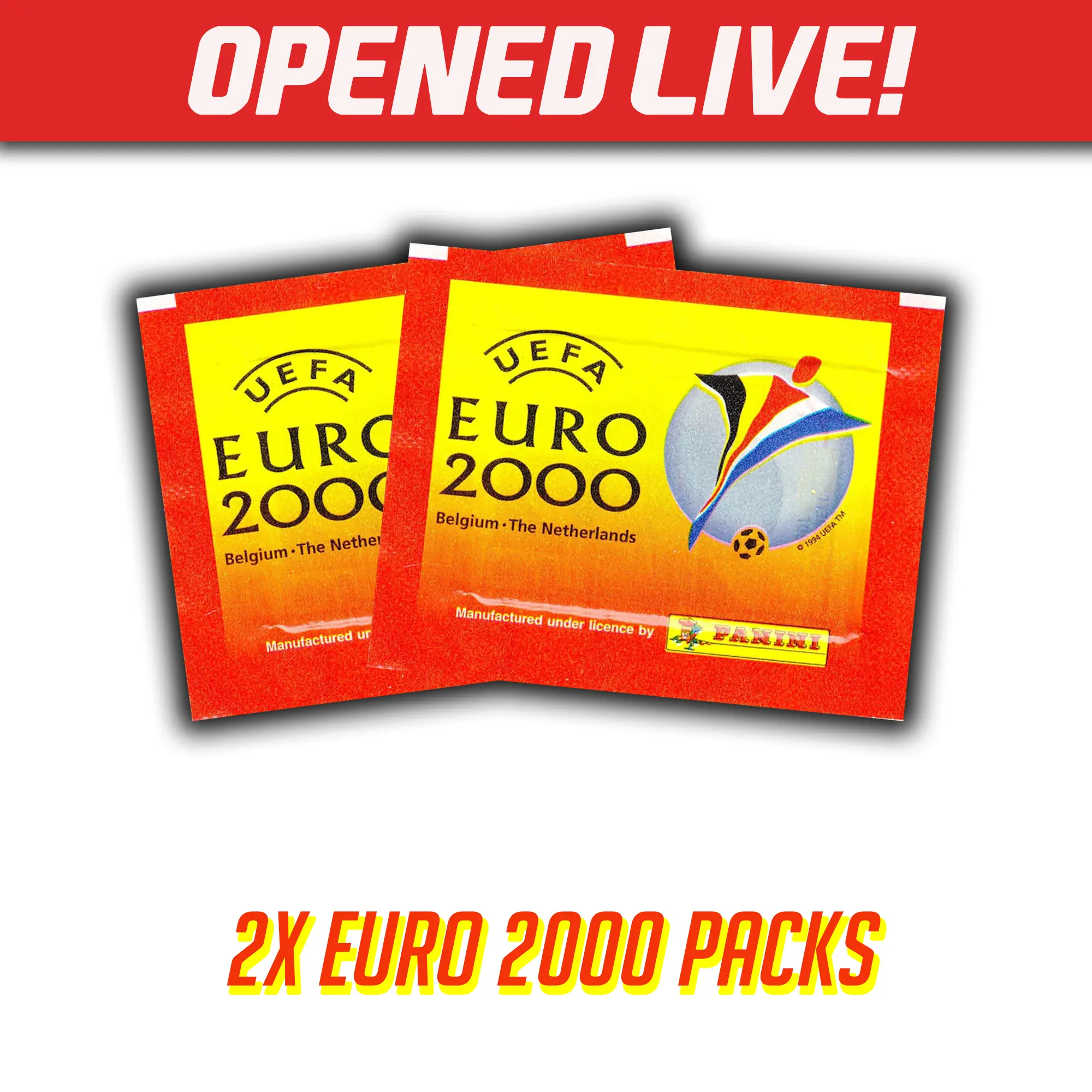 2x Panini Euro 2000 Football Stickers