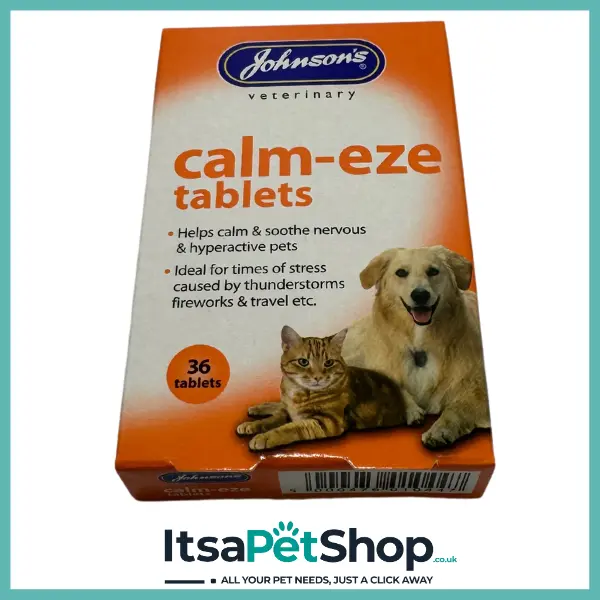 Johnsons Calm-eze Tablets for Dogs & Cats - Promotes Relaxation and Supports Overall Well-being 0