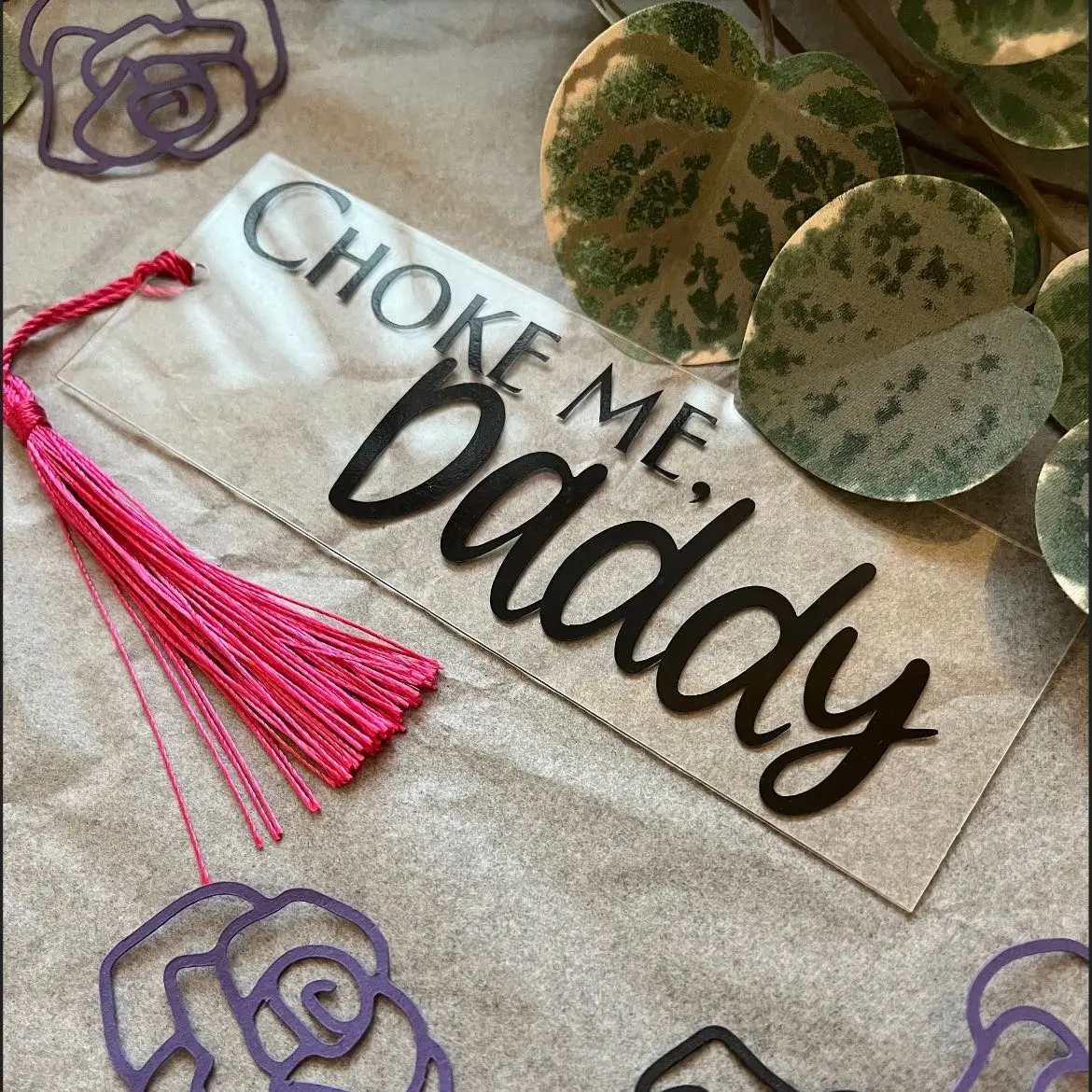 Daddy Acrylic Bookmark for dark romance readers
