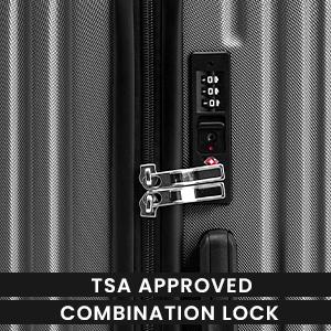Product Introduction of Suitcase Large Hard Shell| Aluminum Telescopic Handle|TSA 3 Digit Combination Lock| 4 Dual Spinner Wheels| Large Suitcase 4 Wheels Lightweight| Hold Check in Large Luggage (White, Large 28") 5
