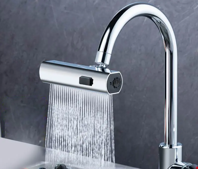 360° Swivel Tap Aerator 4 In 1 Kitchen Faucet Sink Tap Bathroom Spray Head Attachment Attachment Waterfall 15-22mm Water Saving Splash Proof 0