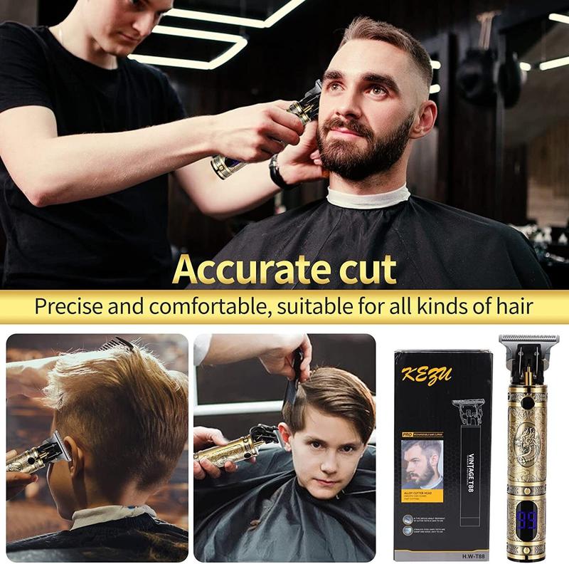 Product Introduction of Hair Clippers Men Professional Beard Trimmer,Cordless Electric Self Hair Clippers with LCD Screen,Precision Outliner Trimmer-Smooth Clipping,-Rechargeable Battery,Gifts for Men Comfort Multicolor 15