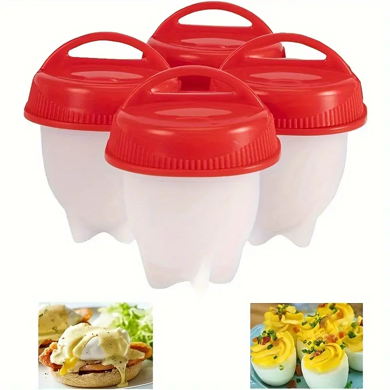 4/10pcs Cooking Egg Boiler Egg Steamer Non-Stick Silicone Egg Cup High Temperature Resistant Egg Steamer Kitchen Tools Utensils 8
