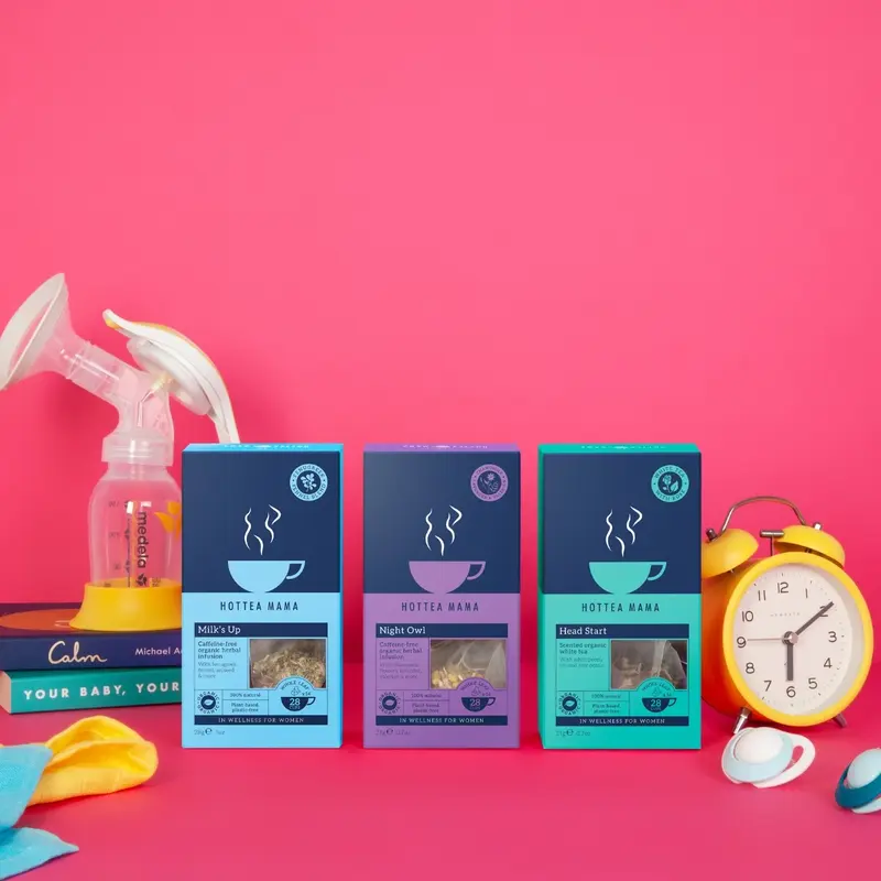 HotTea Mama | New Mama Gift Set | Organic Herbal Tea | Natural Support For Breastfeeding, Sleep & Tiredness | 42 Whole Leaf Tea Bags | Makes 84 Cups Of Tea | Sleepy Tea | Lactation Support | Beverage 0