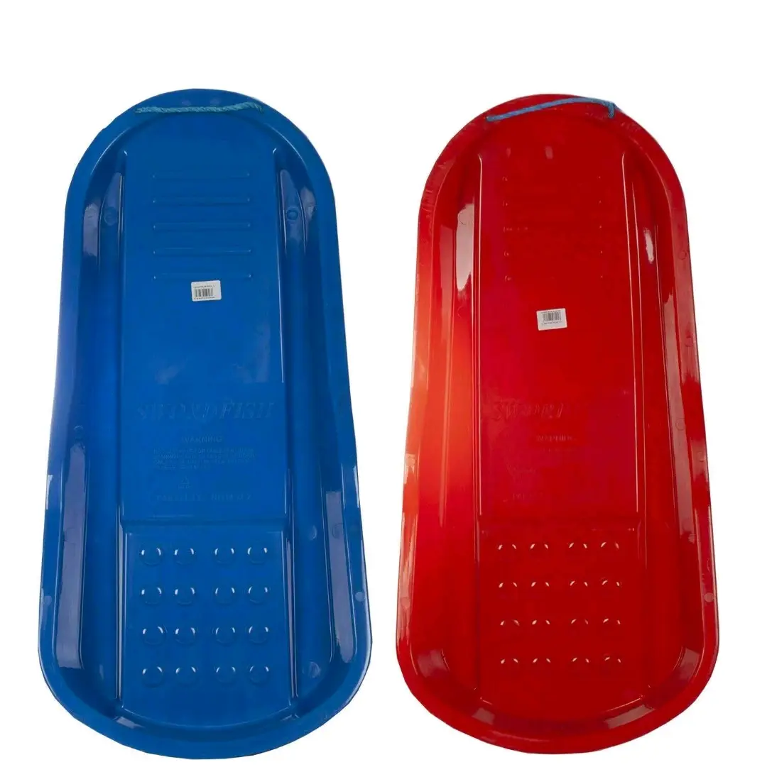 Large Plastic Sledge with Rope for Winter Outdoor Snow Kids Toboggan Sledge Heavy Duty