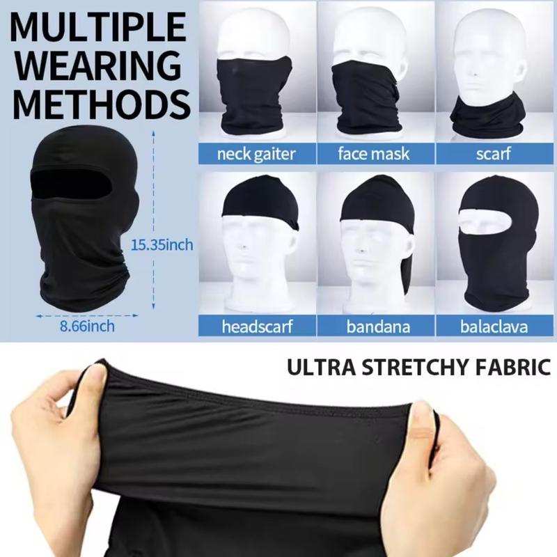 Ski Mask Balaclava for Outdoor Sports and Cycling - Solid Color with UV Protection and Windproof Hood 2
