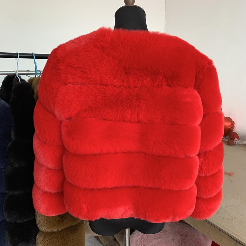 Product Introduction of [2024]Women faux Faux Fur Coat Autumn Winter High Quality Faux Fox Fur Coat fluffy coat fury elegant faux furr 7xl plus size women clothing1 10