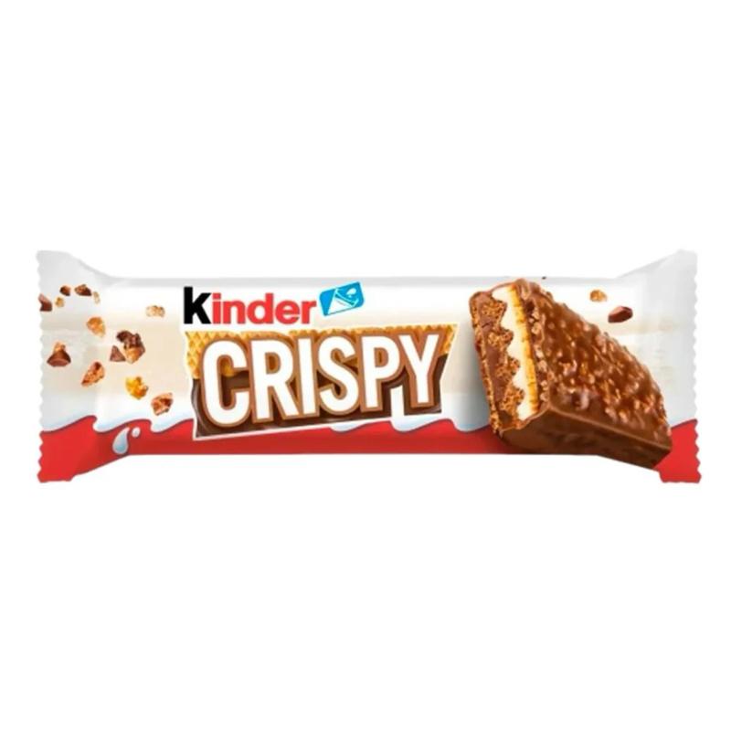Kinder Crispy, wafer filled with milk and hazelnut cream covered in chocolate 34g (Pack of 14) - Box Deal - Limited Edition | 2