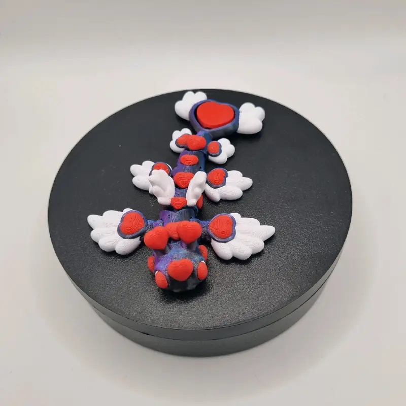 Heart Dragon 3D Printed Fidget Toy - Medium Sized - Decor, Ornaments 6