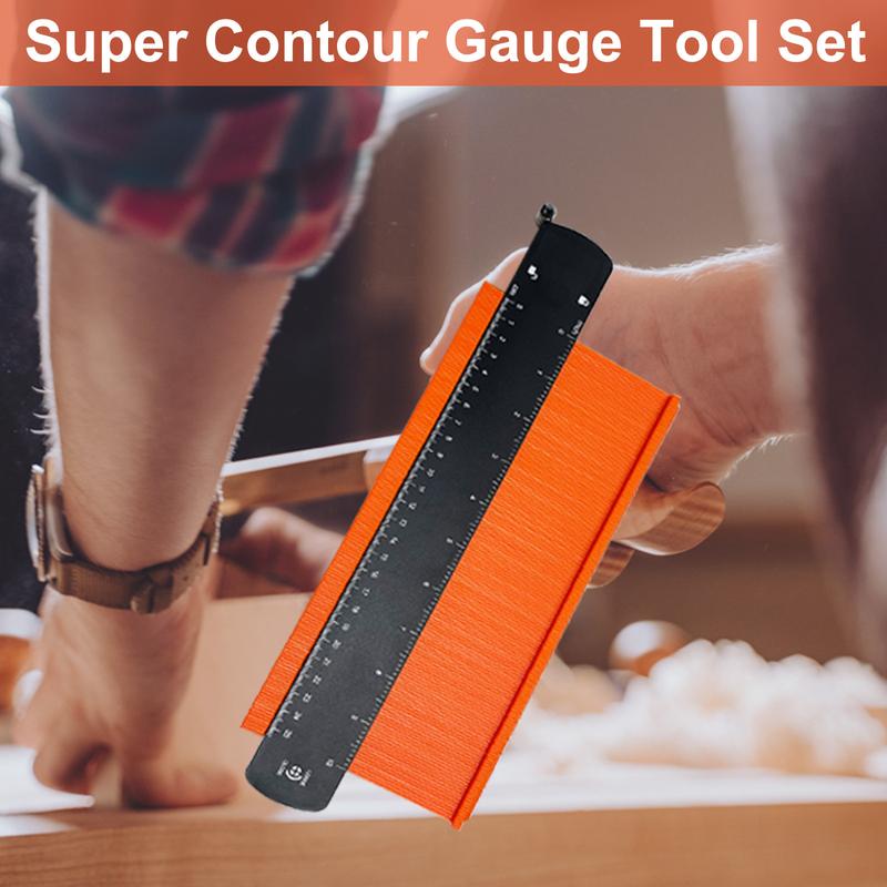 Contour Gauge Profile Tool with Lock 10 Inch/25cm, Profile Gauge Tool Contour Gauge Duplicator Marking Gauge Woodworking Tools Laminate Flooring Tools Thoughtful Gifts for Men 8