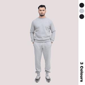 Absanoh Regular Two Piece Men's Outfits with Sweatshirt and Sweatpants for Winter 2025, Menswear Outdoor Suits, Spring Fall Going Out Outfits, Men Clothing, Daily Holiday Outdoor Wear, Men's Holiday Tracksuit 2 pc Sets