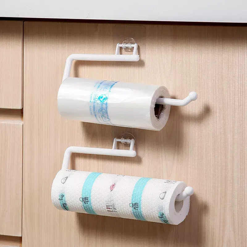 Kitchen Roll Holder Paper Toilet Towel Under Shelf Cabinet Storage Rack Hanger
