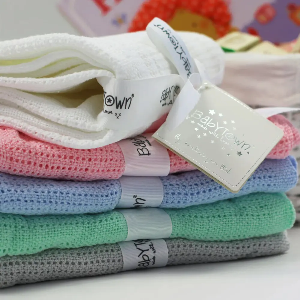 Baby Cellular Blanket 100% Cotton 70 x 90 cm UK