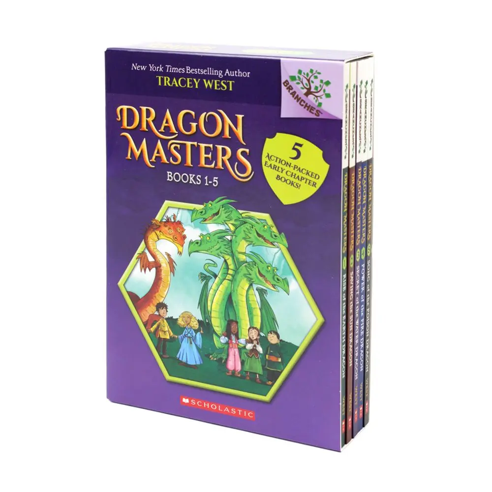 Dragon Masters Box Set 1-5 By Tracey West (Rise of the Earth Dragon, Saving the Sun Dragon, Secret of the Water Dragon, Power of the Fire Dragon, Song of the Poison Dragon)