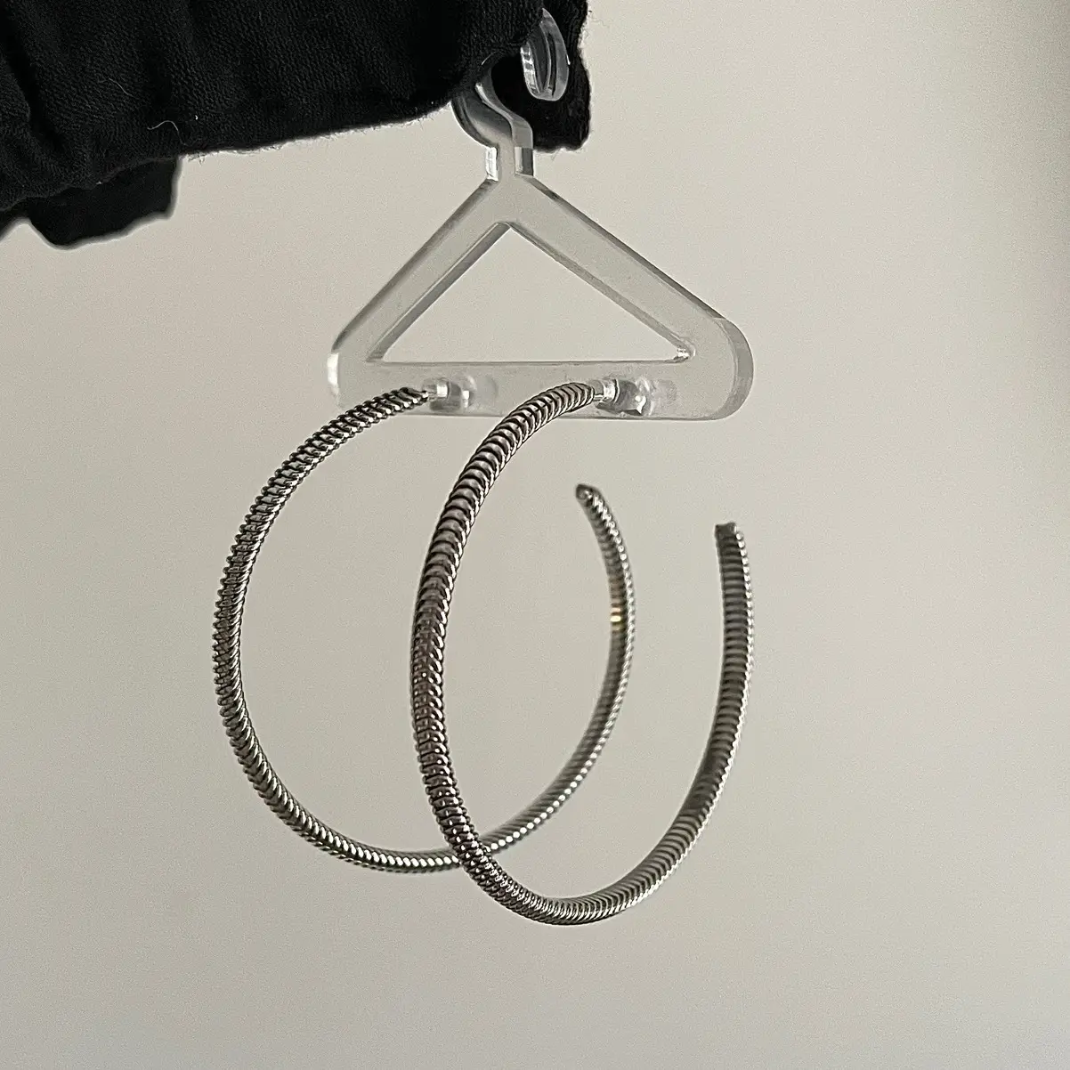 £1 Large stainless steel earring hoops