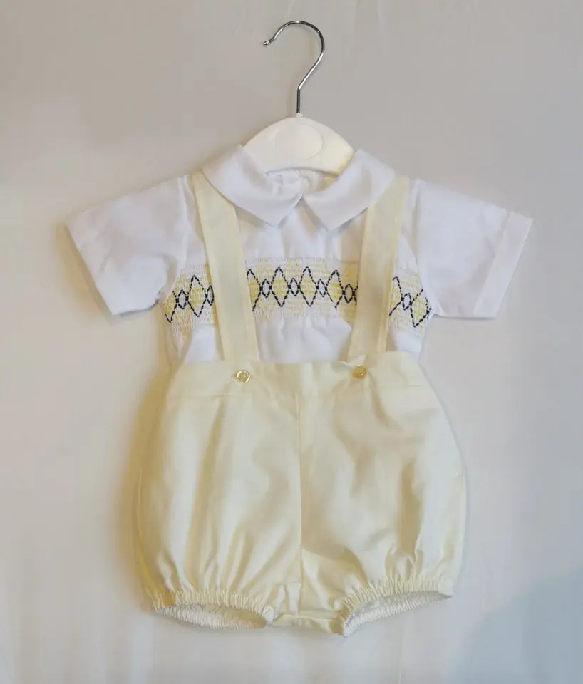 Lemon Smocked Baby boys