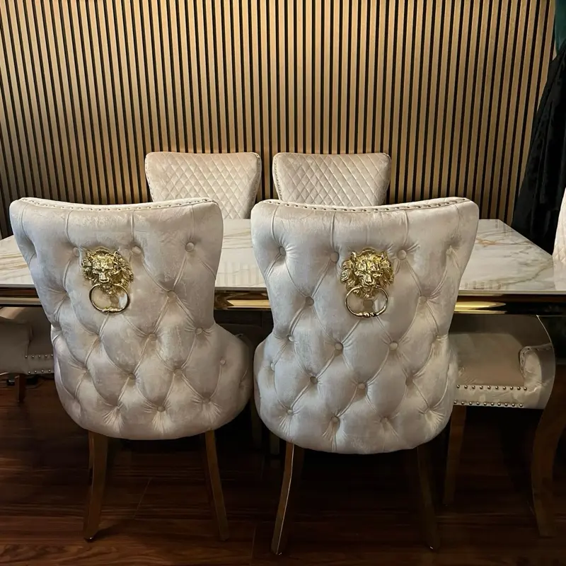 Kata Gold Louis with Cream Gold Victoria Chairs - 1.5M 4