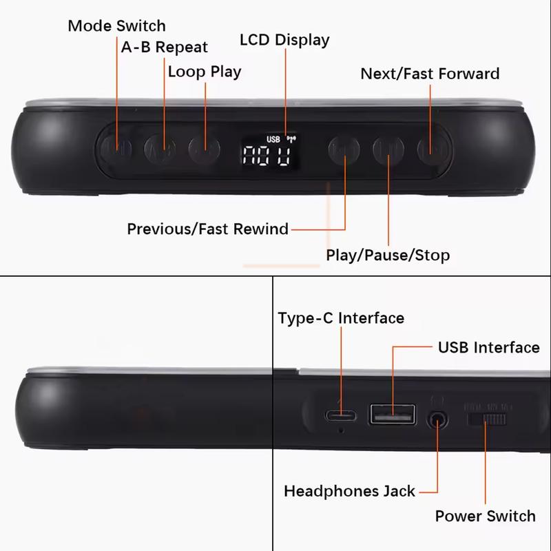 CD Player W/ 1200mAh Rechargeable Battery Personal Bluetooth CD Player UK portable  cd Audio Compact 4