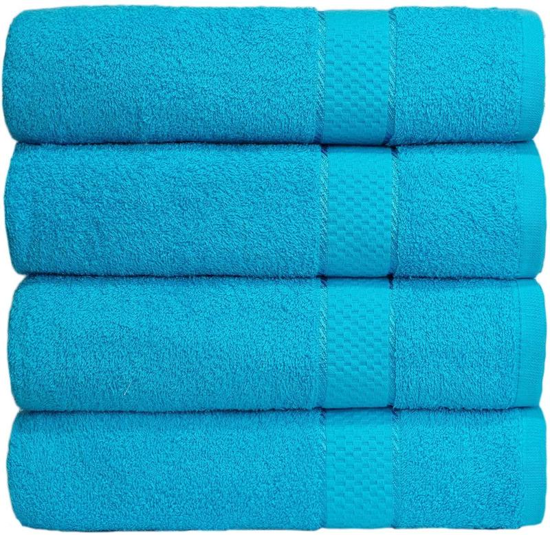 Bargain Bath Towel - Budget-Friendly 100% Egyptian Cotton - Super Soft - 80x140cm Absorbent Soft Sheet Smooth Plain luxury 8