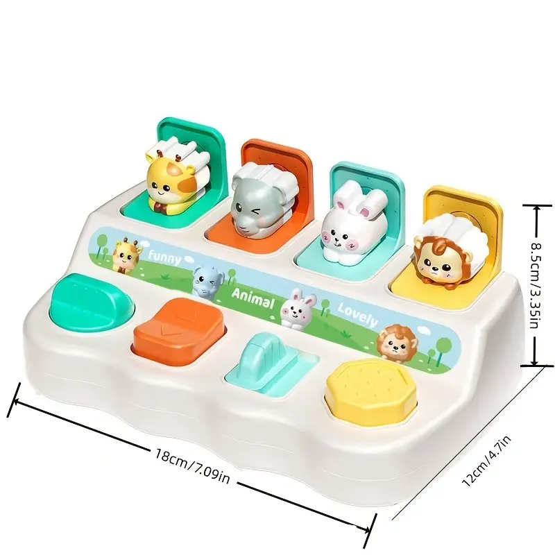 Pop-Up Animal Toy - Interactive Hide & Seek Box for Youngsters, Enhances Logic & Motor Skills, Perfect Birthday or Holiday Gift (Color Varies) 5