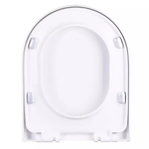 Oval Shape Soft Close Toilet Seat - White with Quick Release Top & Bottom Hinges 5