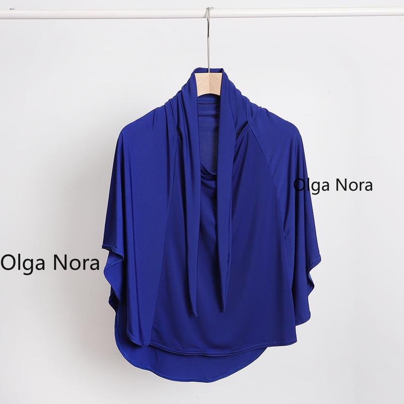 Olga Nora ON2751ON Versatile Women's Headscarf with Face Cover - Double Layer Modest Hijab for Daily Wear and Special Occasions square  hijab 4