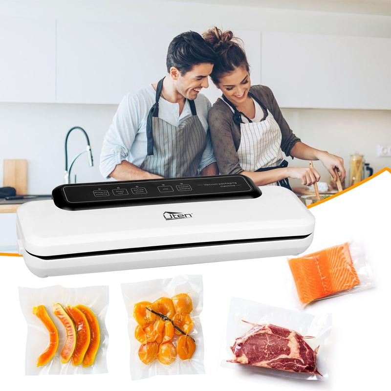 Uten Vacuum Sealing Machine Full Automatic Sealing Packing Food Sealer Easy-to-Use Touch Operation Two Selectable Vacuum Modes Food Safe Fresh Storage 6