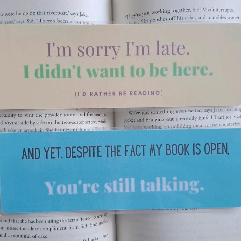 Sarcastic reading bookmarks 1