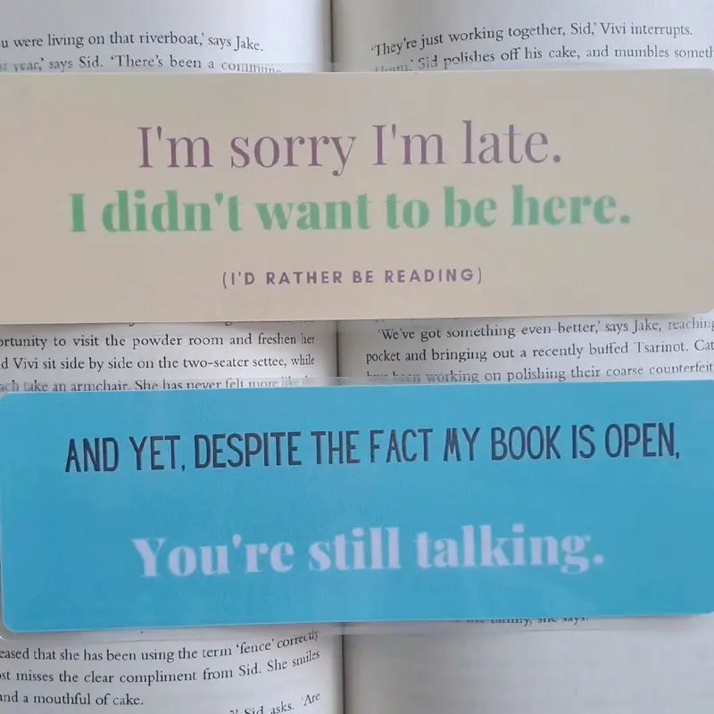 Sarcastic reading bookmarks 1