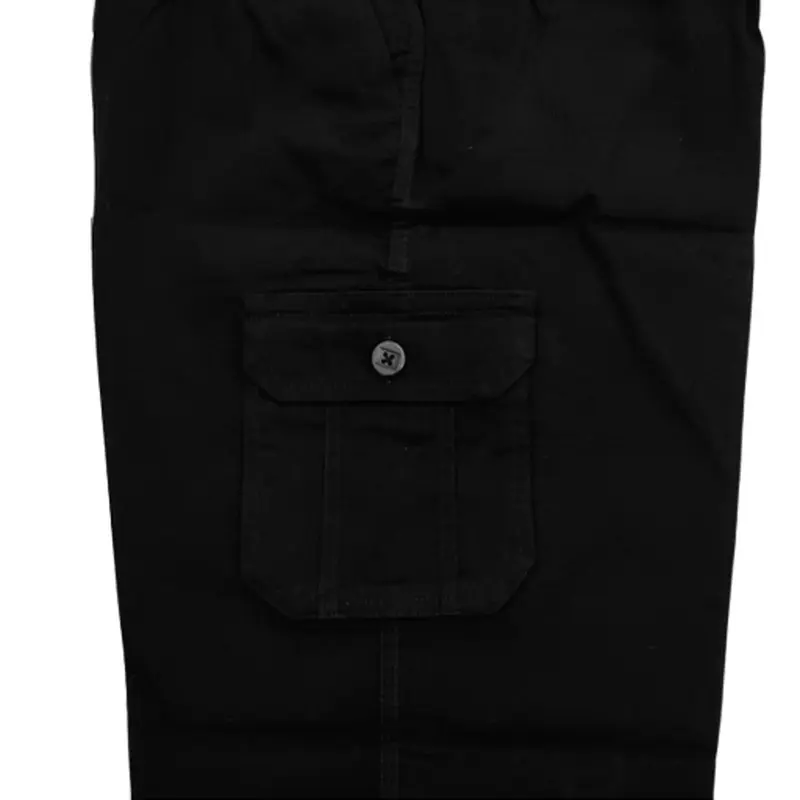 Mens 3/4 Cargo Shorts Elasticated Waist Modest Wear Three Quarter Below Knee Long Multi Pockets Pants. Plain Casual 5
