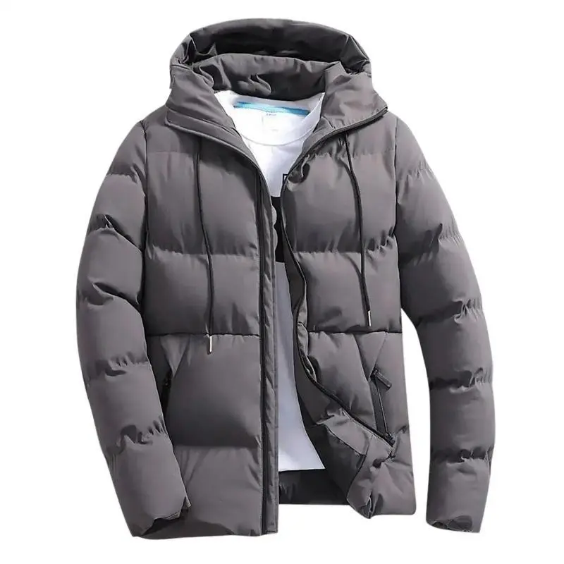 [2025]Fashion Parkas Men Winter Overcoat Men's Casual Jacket Warm Hooded Thick Puffer Coat Outwear Business Hombre Menswear Tops Underwear Human 5