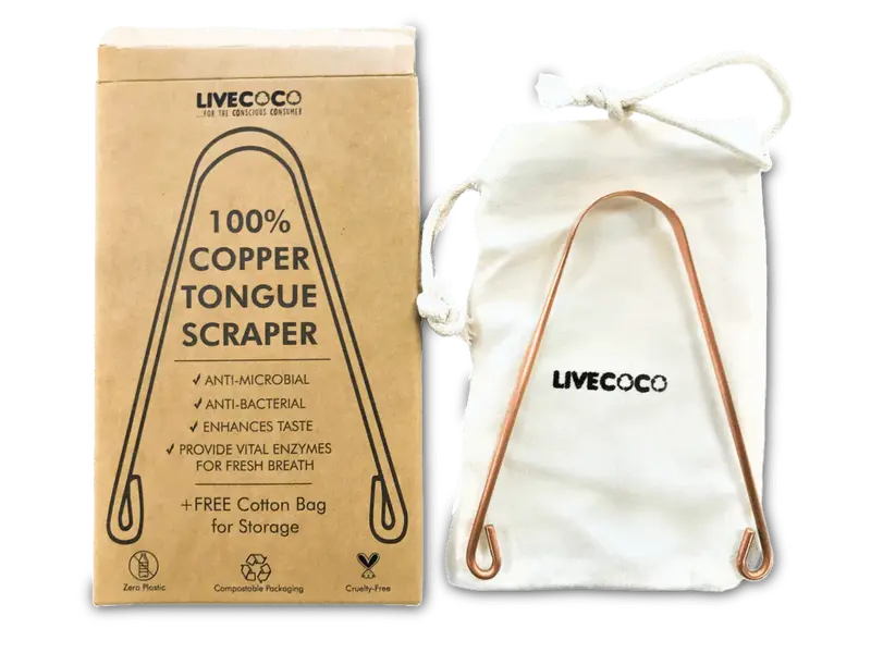 LiveCoco Pure Copper Tongue Scraper 0