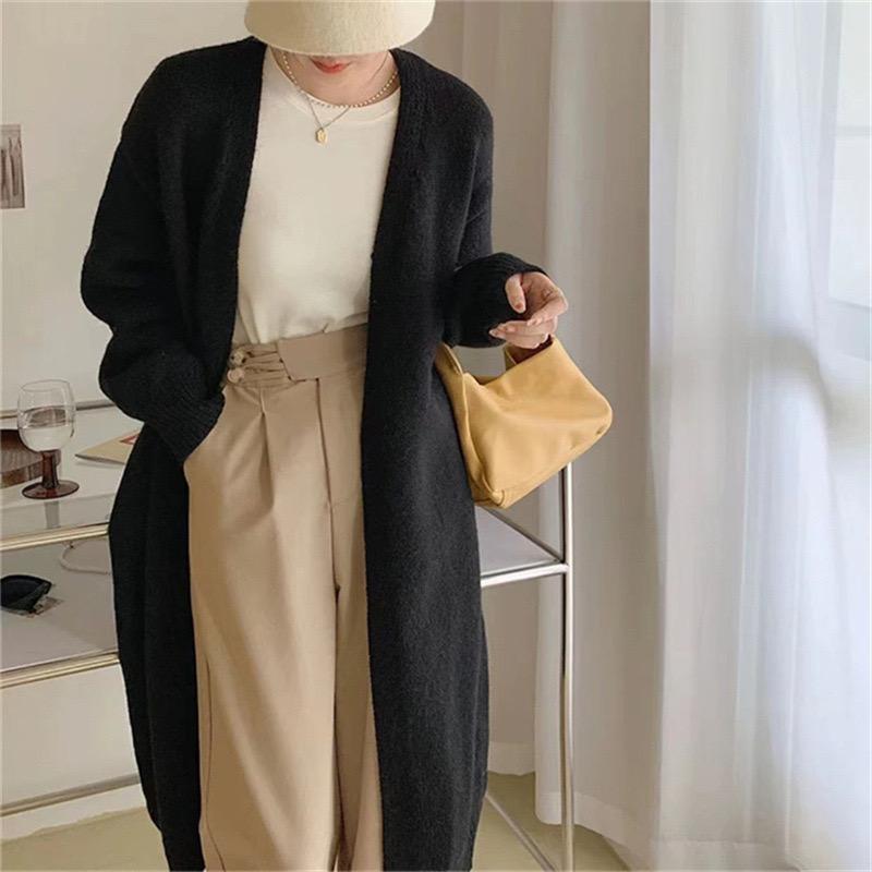 sweater jacket for women, new season, lazy style, loose women's knitted cardigan Clothing Knitwear Long Sleeve Casual Retro Womenswear Comfortable Winter Lady Love Medium Basic Slim 4